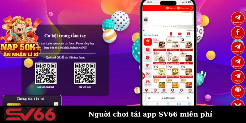 Người chơi tải app SV66 miễn phí