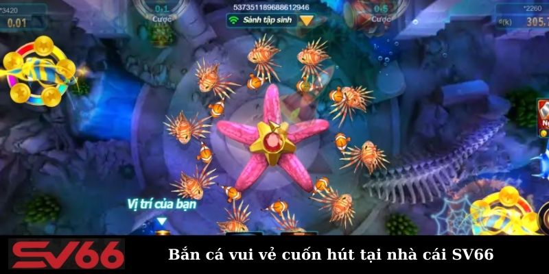 Bắn cá vui vẻ nằm trong top đầu tựa game tại SV66