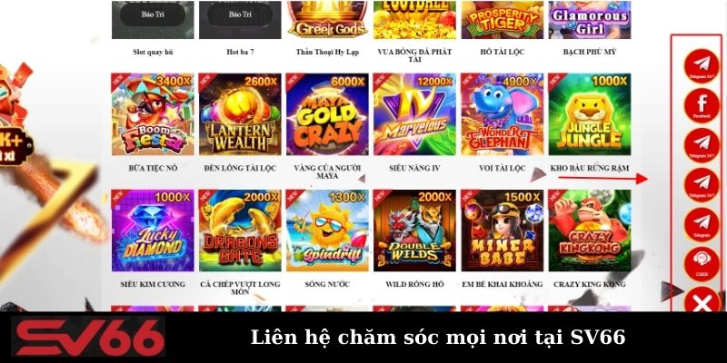 Dịch vụ chăm sóc tận tâm qua nhiều kênh tại SV66